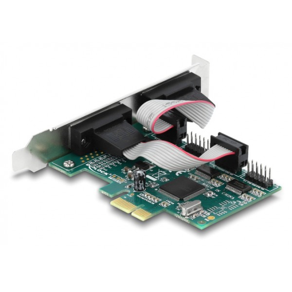 DELOCK κάρτα επέκτασης PCIe σε 4x RS-232 90410, 115.2Kbps - Νέα & Ref PC