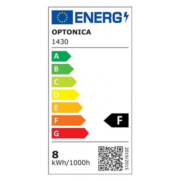 OPTONICA LED λάμπα candle C37 1430, 8W, 2700K, 710lm, E14 - OPTONICA
