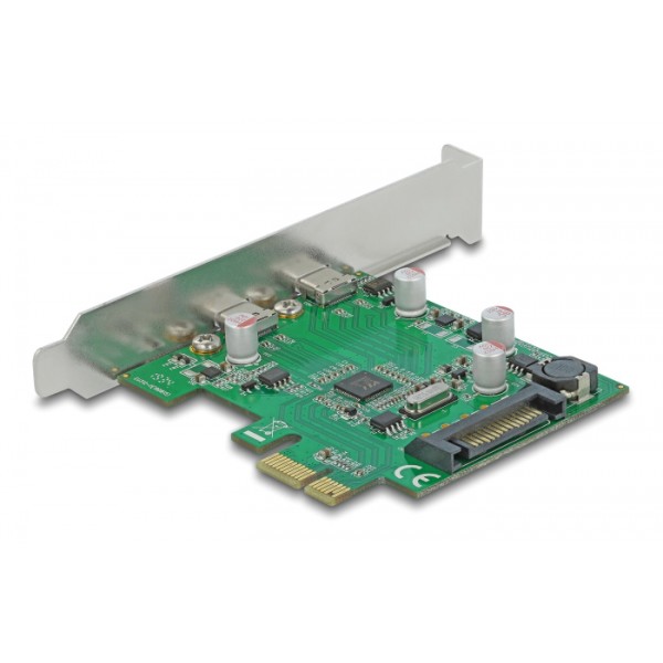 DELOCK κάρτα επέκτασης PCIe x1 σε 2x USB-C 90493, 5Gbps - PC & Αναβάθμιση
