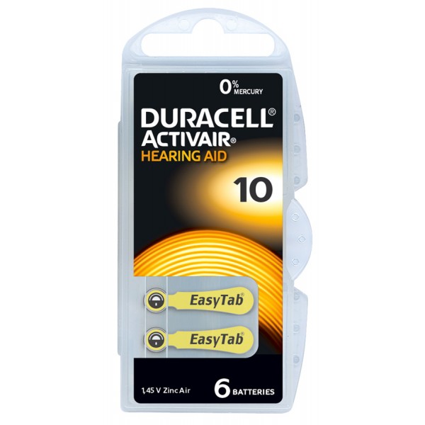 DURACELL μπαταρίες ακουστικών βαρηκοΐας Activair 10, 1.45V, 6τμχ - Σύγκριση Προϊόντων