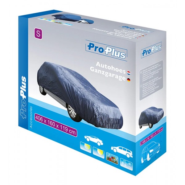 PROPLUS κουκούλα αυτοκινήτου 610089 με θήκη, S 406x160x119cm, μπλε - Σπίτι & Gadgets