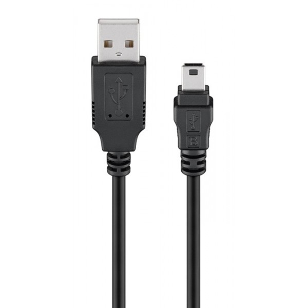 GOOBAY καλώδιο USB σε USB Mini 45740, 480Mbps, 1m, μαύρο - USB