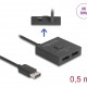 DELOCK DisplayPort switch 18906, 2 σε 1, bidirectional, 8K/30Hz, μαύρο