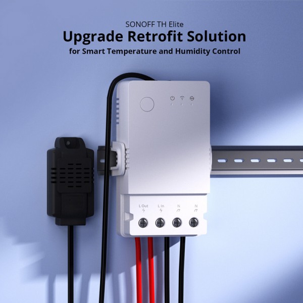 SONOFF smart διακόπτης ελέγχου θερμοκρασίας/υγρασίας THR320, Wi-Fi, 20A - Ηλεκτρολογικός εξοπλισμός