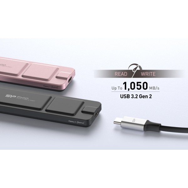 SILICON POWER εξωτερικός SSD PX10, 512GB, USB 3.2, 1050-1050MB/s, μαύρος - SSD Δίσκοι