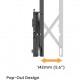 BRATECK επιτοίχια βάση τηλεόρασης LVW02E-46T, 37-70", έως 70kg, Pop-Out