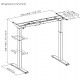 BRATECK σκελετός ηλεκτρικού γραφείου M12-22D, 95~145x60x70~118cm, μαύρο