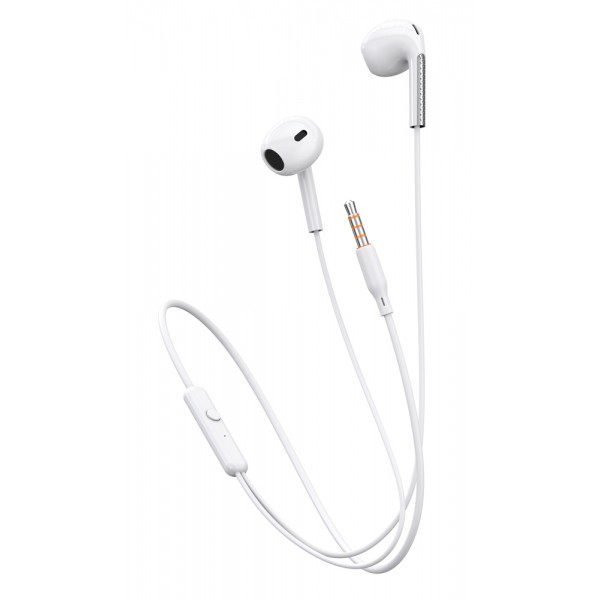 CELEBRAT earphones με μικρόφωνο G28, 3.5mm, 1.2m, λευκά - Ακουστικά - Bluetooth