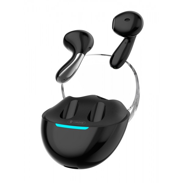 CELEBRAT earphones με θήκη φόρτισης W51, True Wireless, μαύρα - Ακουστικά - Bluetooth