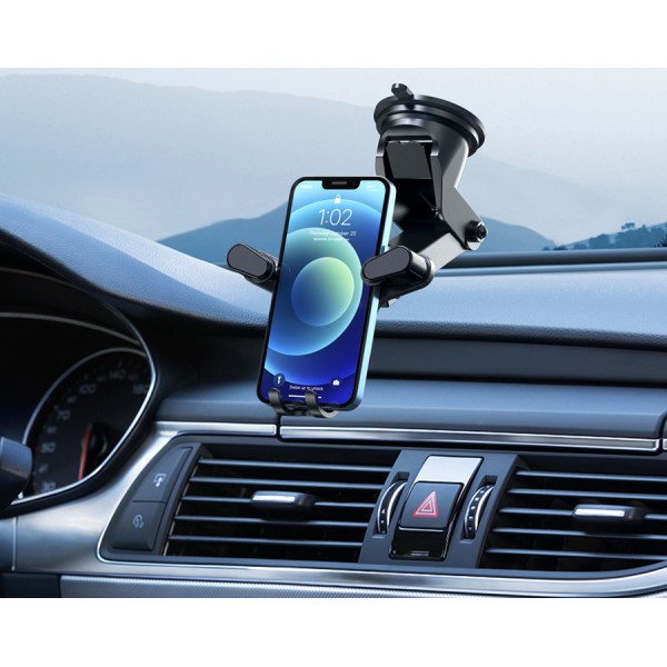 CELEBRAT βάση smartphone αυτοκινήτου HC-08, ταμπλό & αεραγωγών, μαύρη - Mobile
