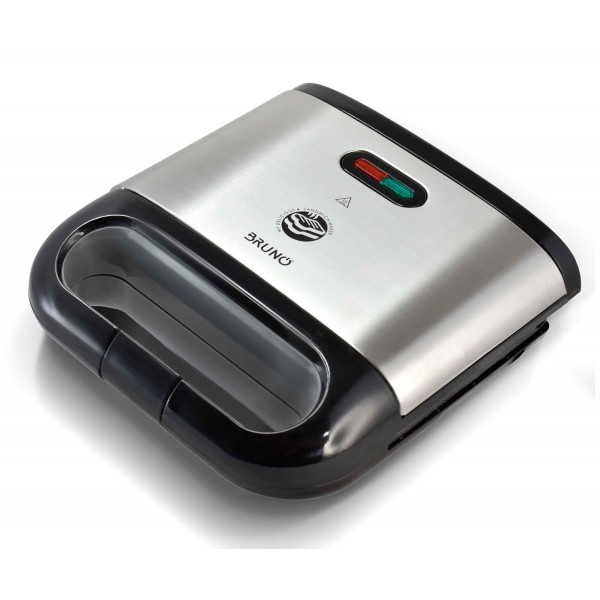 BRUNO τοστιέρα BRN-0165, 2 θέσεων, 800W, αντικολλητικές πλάκες, inox - Συσκευές Ψησίματος-Μαγειρέματος