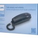 PHILIPS ενσύρματο τηλέφωνο TD2801B/00, επιτραπέζιο ή επιτοίχιο, μαύρο