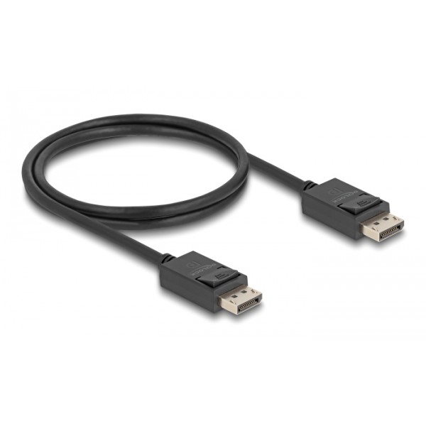 DELOCK καλώδιο DisplayPort 2.1 80492, 8K/60Hz 4K/120Hz 40Gbps, 1m, μαύρο - Εικόνα