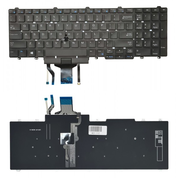 Πληκτρολόγιο για Dell Latitude 5580/E5550 KEY-112 με trackpoint, μαύρο - Ανταλλακτικά Laptops