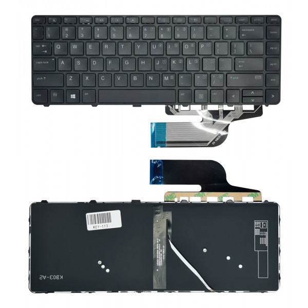 Πληκτρολόγιο για HP ProBook 640 G4 KEY-113 με backlight, μαύρο - Service