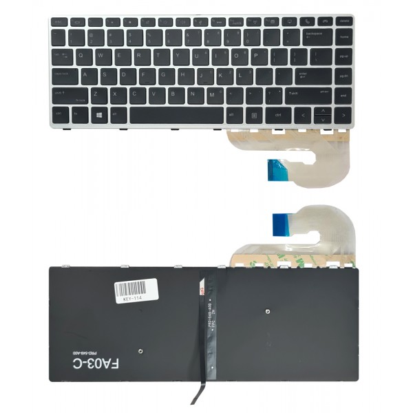 Πληκτρολόγιο για HP EliteBook 840 G5 KEY-114 με backlight, ασημί - Service & Εργαλεία