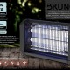 BRUNO ηλεκτρική εντομοπαγίδα BRN-0186 με UV λυχνία, 20W, μαύρη