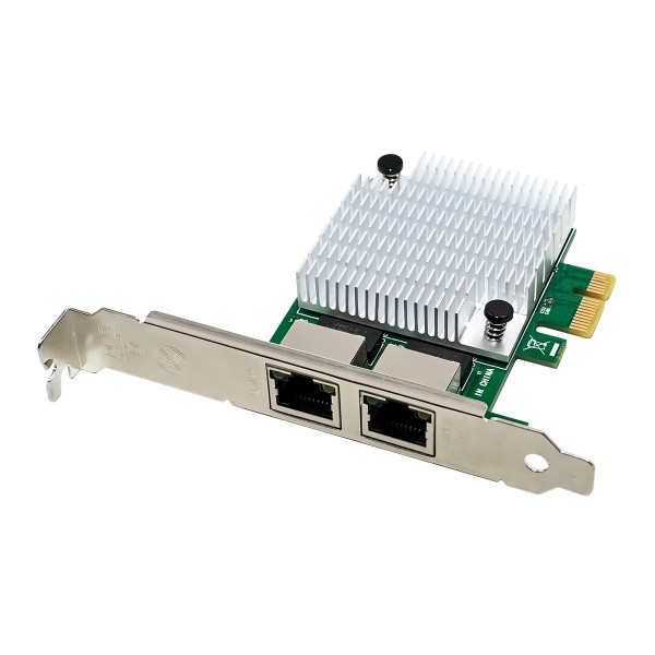 POWERTECH κάρτα επέκτασης PCIe σε 2x RJ45 ST7377, 1000Mbps - Δικτυακά