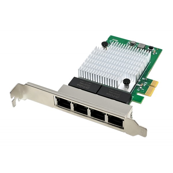 POWERTECH κάρτα επέκτασης PCIe σε 4x RJ45 ST7387, 1000Mbps - Δικτυακά