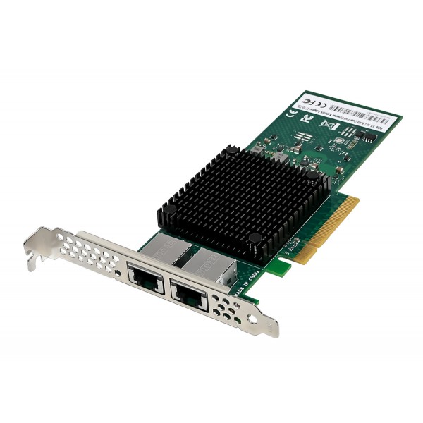 POWERTECH κάρτα επέκτασης PCIe σε 2x RJ45 ST7323, Intel X710-AT2, 10GbE - Δικτυακά