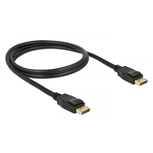 DELOCK καλώδιο DisplayPort 1.2 83805, 4K/60Hz, 21.6 Gbps, 1m, μαύρο - Εικόνα