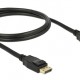 DELOCK καλώδιο DisplayPort 1.2 83805, 4K/60Hz, 21.6 Gbps, 1m, μαύρο