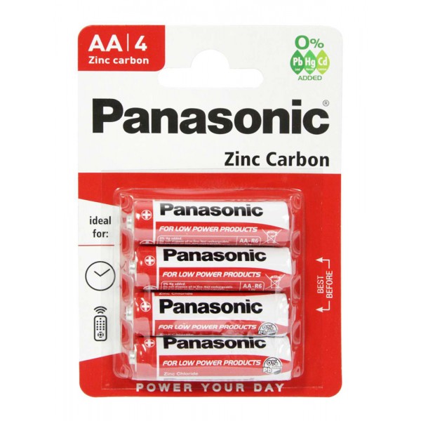 PANASONIC μπαταρίες Zinc Carbon, AA/LR6, 1.5V, 4τμχ - Panasonic