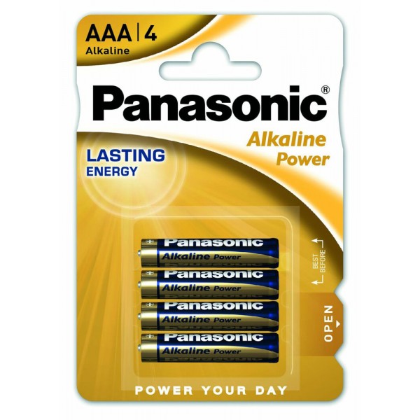 PANASONIC αλκαλικές μπαταρίες Alkaline Power, AAA/LR03, 1.5V, 4τμχ - Μπαταρίες Αλκαλικές