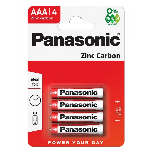 PANASONIC μπαταρίες Zinc Carbon, AAA/R03, 1.5V, 4τμχ - Panasonic