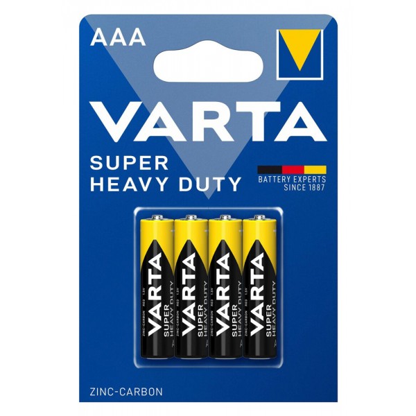 VARTA μπαταρίες Zinc Carbon Super Heavy Duty, AAA/R03, 1.5V, 4τμχ - Μπαταρίες Αλκαλικές