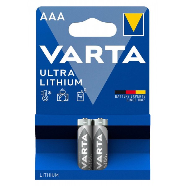 VARTA μπαταρίες λιθίου Ultra, AAA, 1.5V, 2τμχ - VARTA