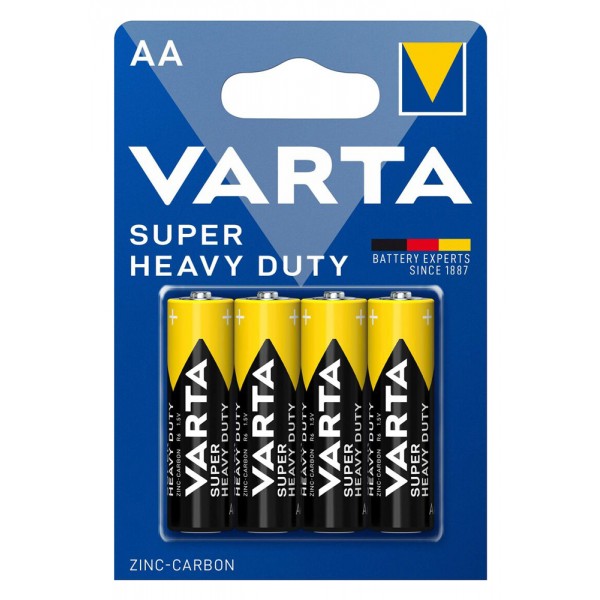VARTA μπαταρίες Zinc Carbon Super Heavy Duty, AA/R6P, 1.5V, 4τμχ - VARTA