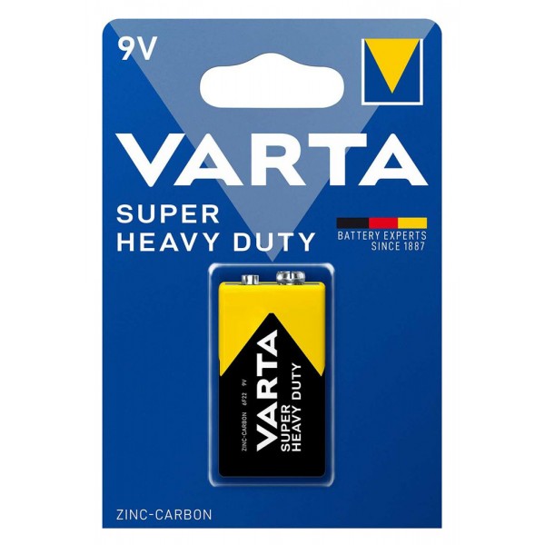VARTA μπαταρία Zinc Carbon Super Heavy Duty, 9V, 1τμχ - Μπαταρίες Αλκαλικές