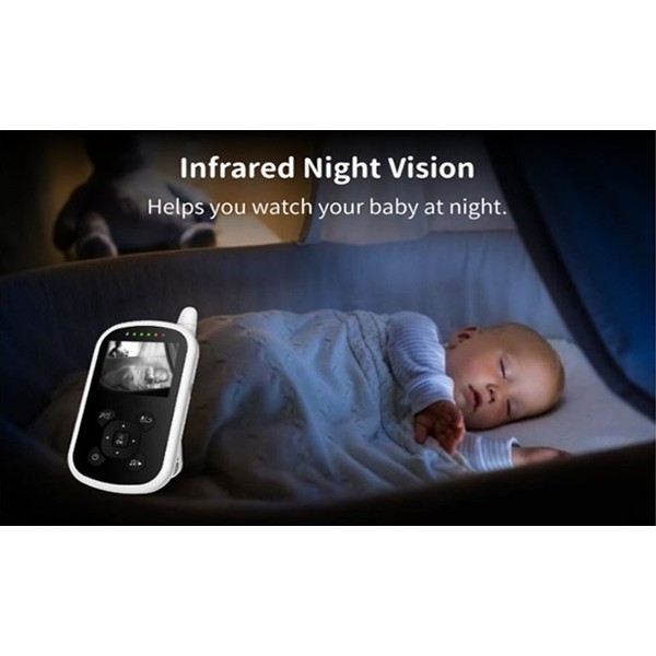 POWERTECH ενδοεπικοινωνία μωρού PT-1186 με κάμερα & οθόνη, 480p, PTZ