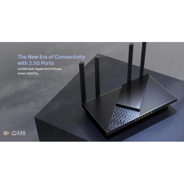 TP-LINK Router Archer AX55 Pro, WiFi 6, 3Gbps AX3000, Dual Band, V.1.0 - Modem - Router