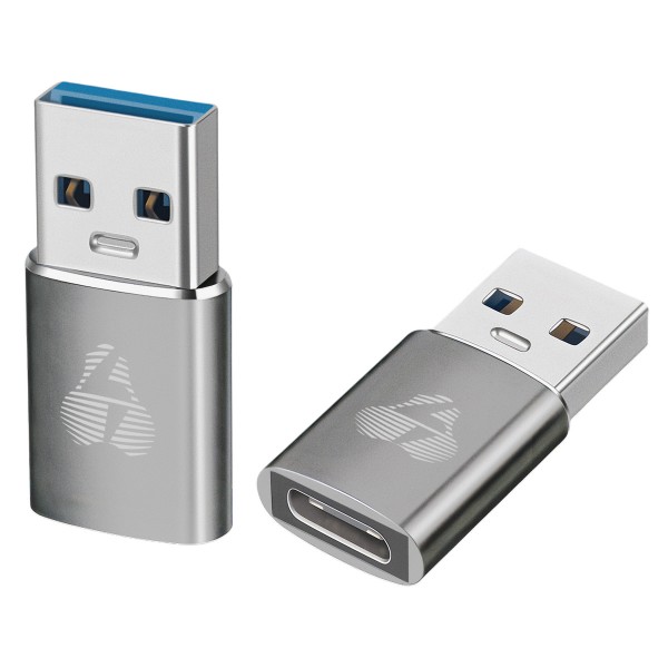 POWERTECH αντάπτορας USB 3.0 σε USB-C PTR-0147, 10 Gbps, 60W, γκρι - USB-C (Type-C)