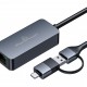 POWERTECH αντάπτορας δικτύου PTR-0149, USB & USB-C, 1000 Mbps, γκρι POWERTECH αντάπτορας δικτύου PTR-0149, USB & USB-C, 1000 Mbps, γκρι