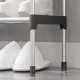 HOME USE παπουτσοθήκη HUH-0181, 5 ράφια, 60x30x95cm, μαύρη-ασημί