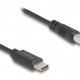 DELOCK καλώδιο USB-C σε DC 5.5 x 2.1mm 85397, 1m, μαύρο