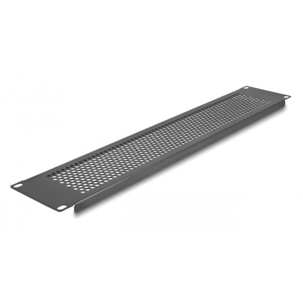 DELOCK κάλυμμα panel 67036 για 19"/2U rack, με αεραγωγούς, μαύρο - Εξοπλισμός IT