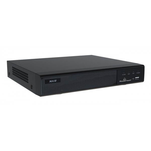 POWERTECH NVR καταγραφικό με 4 κάμερες PT-1233, 4K, 4MP, 9 κανάλια