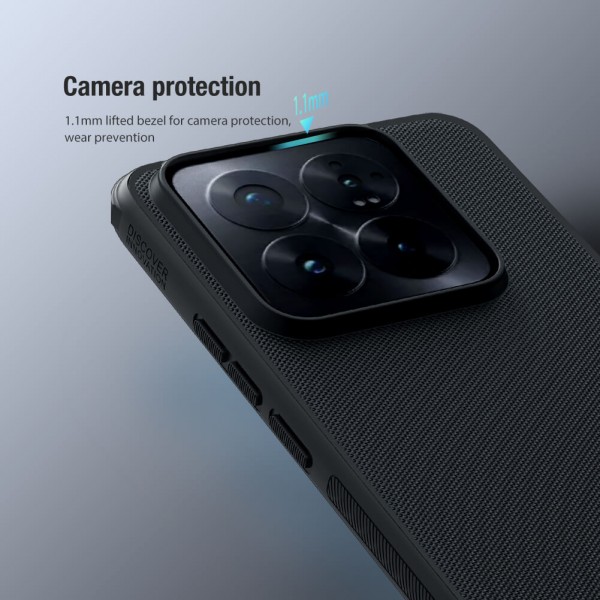 NILLKIN θήκη Super Frosted Shield Pro για Xiaomi 14 Pro, μαύρη - NILLKIN