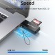 CABLETIME card reader CT-ASD3-PB για SD & micro SD, USB, 5Gbps, μαύρο
