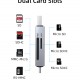 CABLETIME card reader CT-ACSD3-AG, SD/micro SD, USB/USB-C, 5Gbps, γκρι