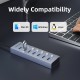 CABLETIME USB hub CT-HUBU7-AG, 7x θυρών, 5Gbps, USB σύνδεση, 1m, γκρι