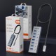 CABLETIME USB hub CT-HUBU7-AG, 7x θυρών, 5Gbps, USB σύνδεση, 1m, γκρι
