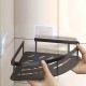 HOME USE γωνιακό ράφι τοίχου HUH-0159, αλουμινίου, 28x5.5x21cm, μαύρο
