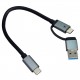 CABLETIME θήκη για M.2 NVMe/SATA SSD CT-SSD03-AG tool free, 10Gbps, γκρι