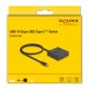 DELOCK USB-C switch 18911, 2 σε 1 bidirectional, 10Gbps, 8K, 100W, μαύρο