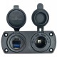 POWERTECH πρίζα 12V για σκάφη & οχήματα PTL-002, USB/USB-C, οθόνη, IP65
